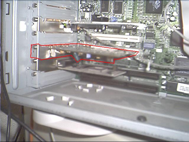 The guts of KPLA's PC - Note the PCI Max outlined in red.
